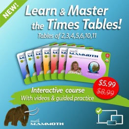 Learn and master the times tables - banner